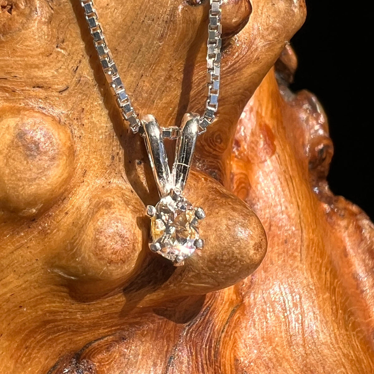 Phenacite Pendant Necklace Sterling Silver #5343-Moldavite Life