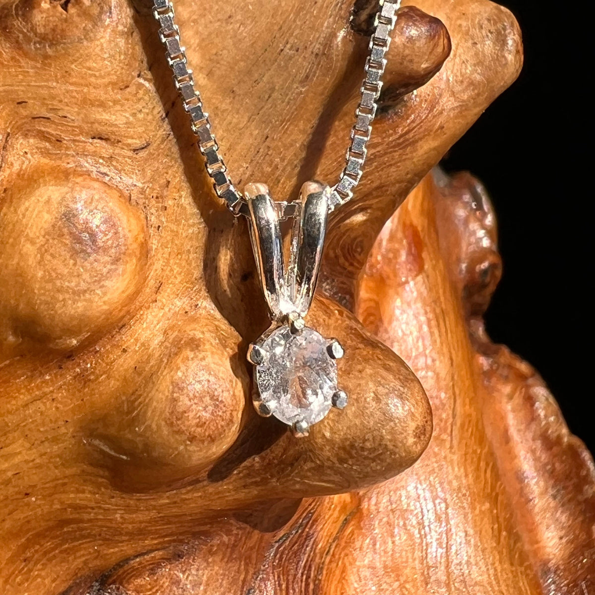 Phenacite Pendant Necklace Sterling Silver #5344-Moldavite Life