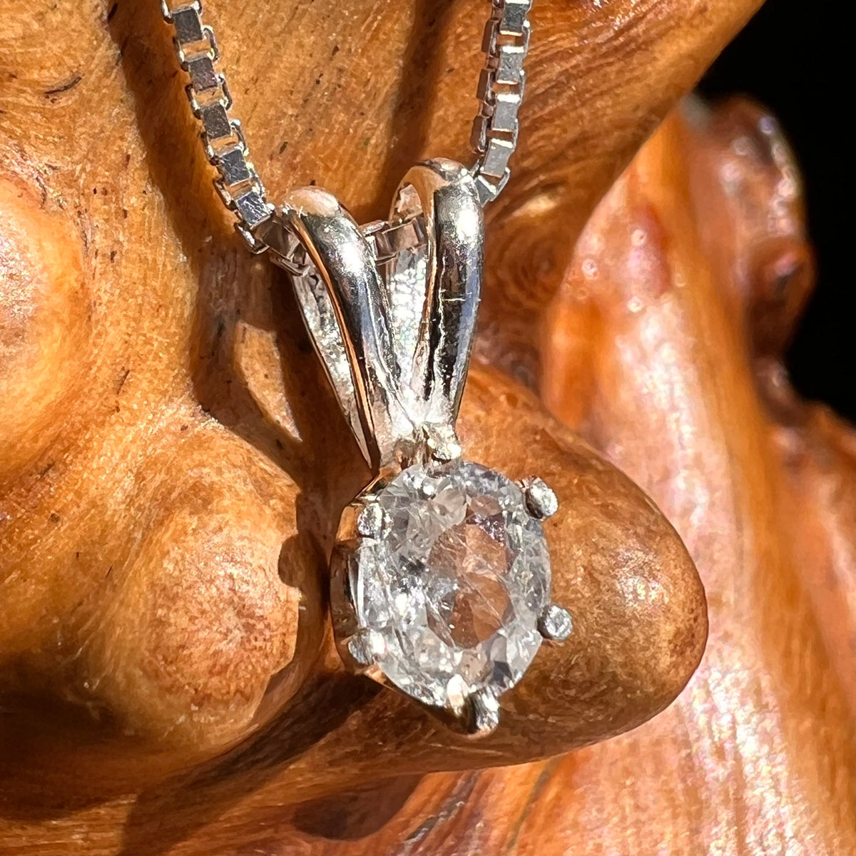 Phenacite Pendant Necklace Sterling Silver #5345-Moldavite Life