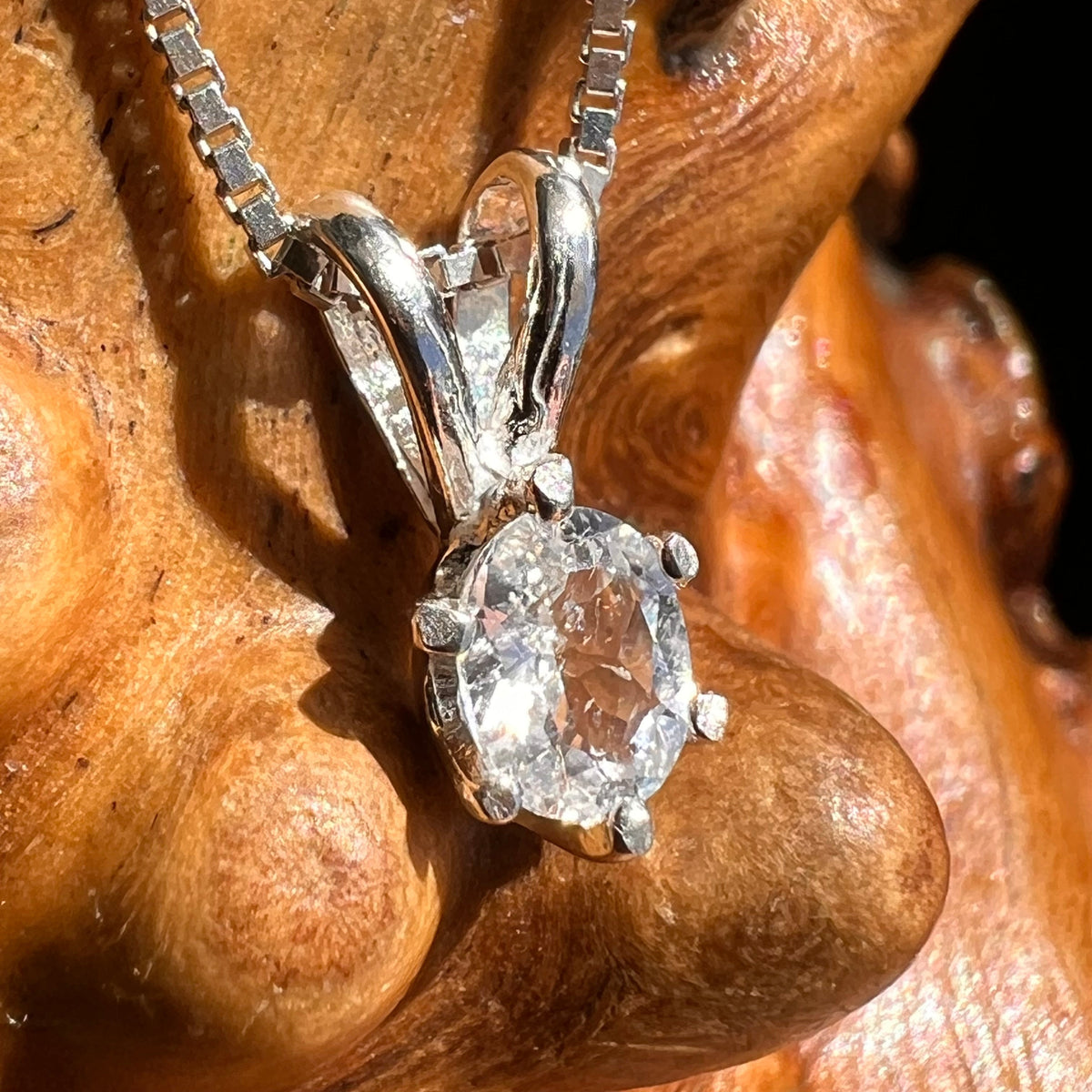 Phenacite Pendant Necklace Sterling Silver #5347-Moldavite Life