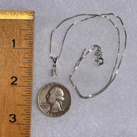 Phenacite & Pink Sapphire Necklace Sterling Silver #5392-Moldavite Life