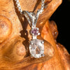 Phenacite & Pink Sapphire Necklace Sterling Silver #5394-Moldavite Life