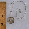 Phenacite & Pink Sapphire Necklace Sterling Silver #5395-Moldavite Life