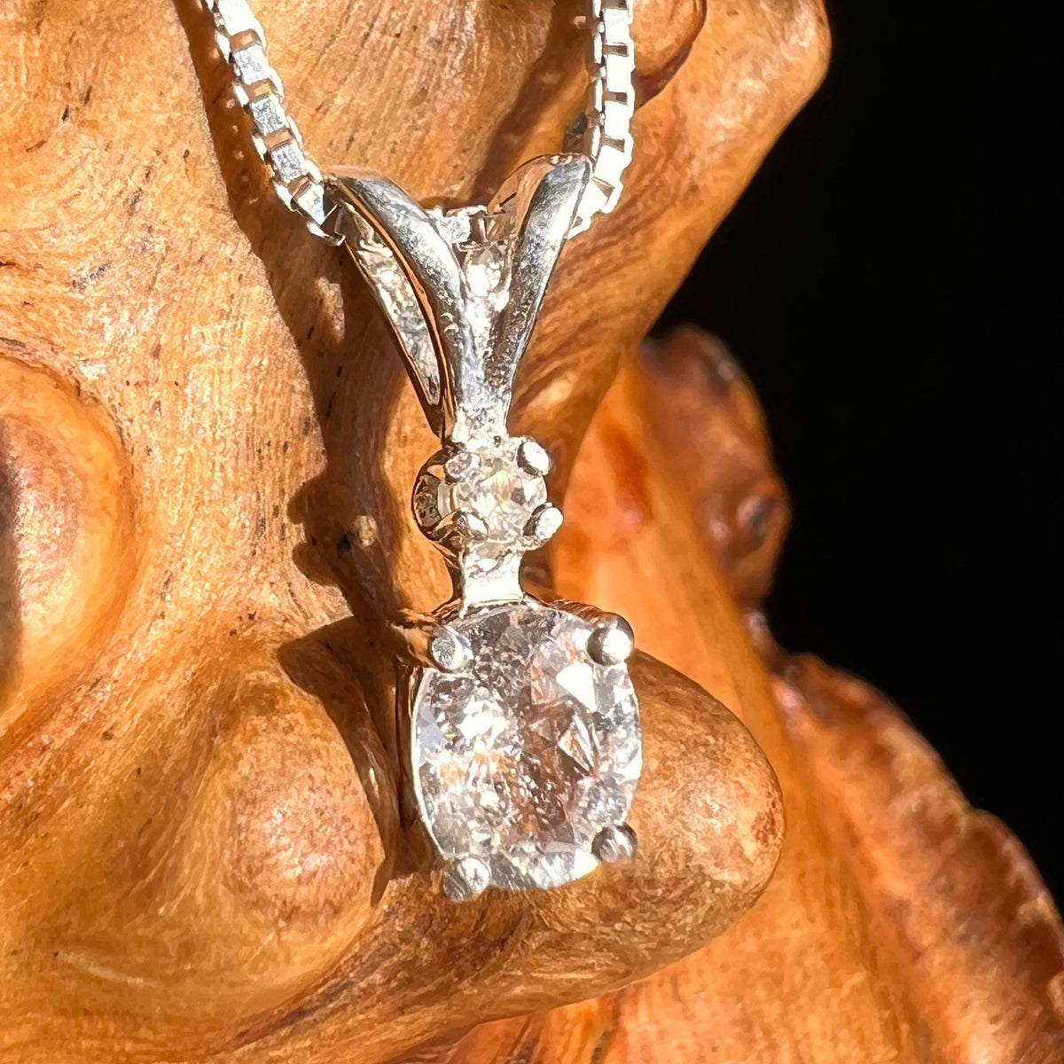 Phenacite & Yellow Sapphire Necklace Sterling Silver #5372-Moldavite Life