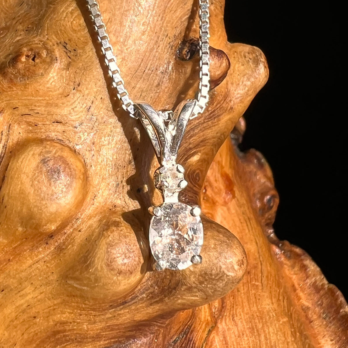 Phenacite & Yellow Sapphire Necklace Sterling Silver #5372-Moldavite Life
