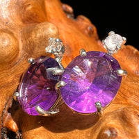 Phenakite & Amethyst Earrings Sterling Silver #8585-Moldavite Life