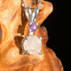 Phenakite & Amethyst Necklace Sterling #6946-Moldavite Life