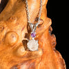 Phenakite & Amethyst Necklace Sterling #6946-Moldavite Life