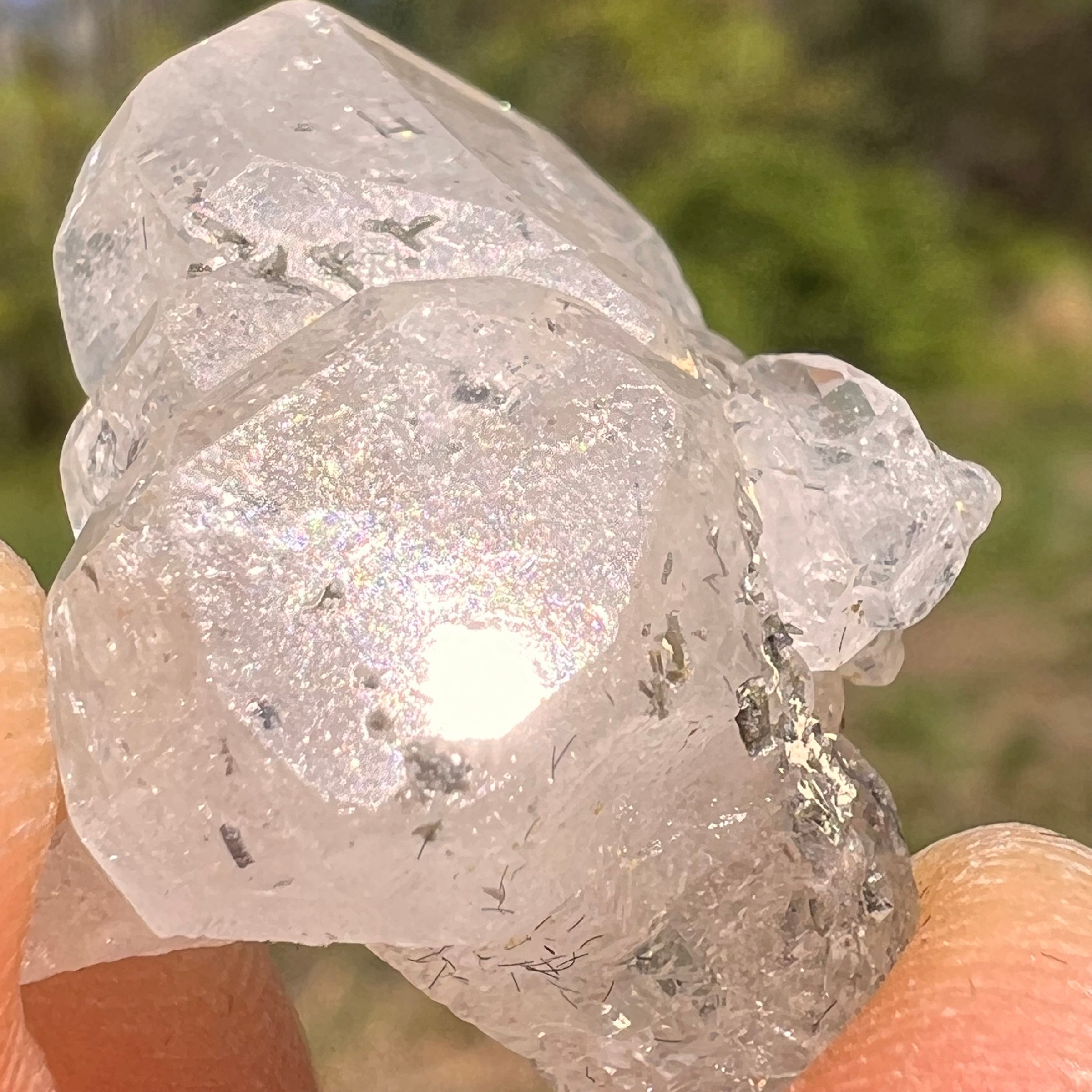 Phenakite Crystal #60-Moldavite Life