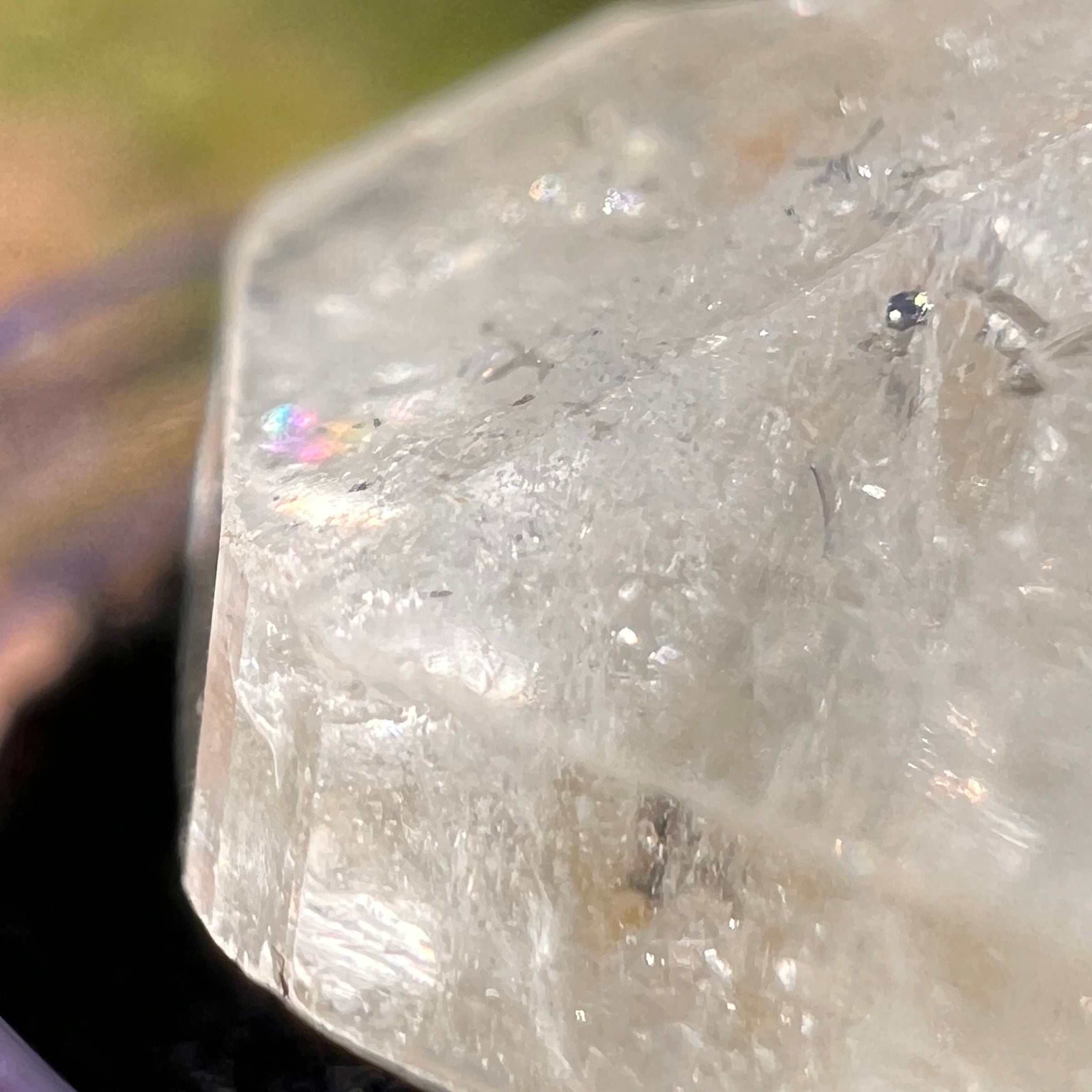 Phenakite Crystal #60-Moldavite Life