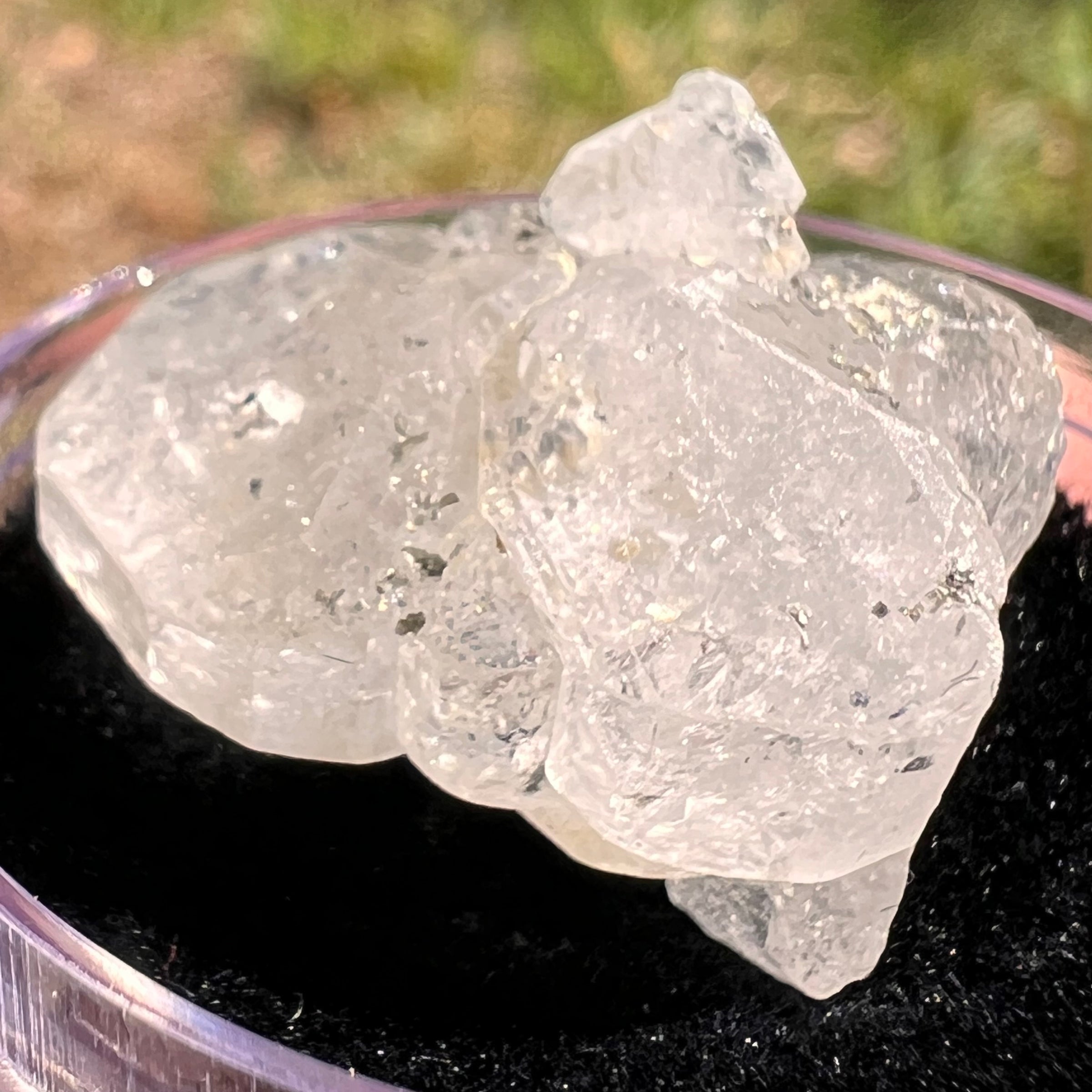 Phenakite Crystal #60-Moldavite Life