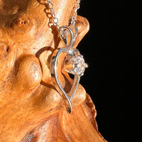 Phenakite Heart Necklace Sterling Faceted Gem #7940-Moldavite Life