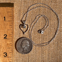 Phenakite Heart Necklace Sterling Faceted Gem #7940-Moldavite Life