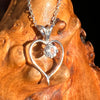 Phenakite Heart Necklace Sterling Faceted Gem #7940-Moldavite Life