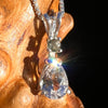 Phenakite & Moldavite Necklace Sterling #7950-Moldavite Life