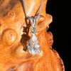 Phenakite & Moldavite Necklace Sterling #7951-Moldavite Life