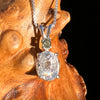 Phenakite & Moldavite Necklace Sterling #7954-Moldavite Life