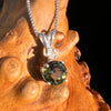 Phenakite & Moldavite Necklace Sterling #7958-Moldavite Life
