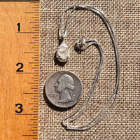 Phenakite Necklace Sterling Raw Crystal #6891-Moldavite Life