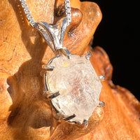 Phenakite Necklace Sterling Raw Crystal #6924-Moldavite Life