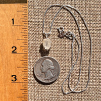 Phenakite Necklace Sterling Raw Crystal #6924-Moldavite Life