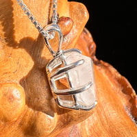Phenakite Necklace Sterling Raw Crystal #6925-Moldavite Life