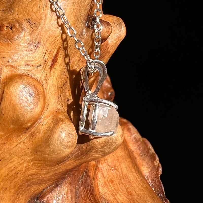 Phenakite Necklace Sterling Raw Crystal #7057-Moldavite Life