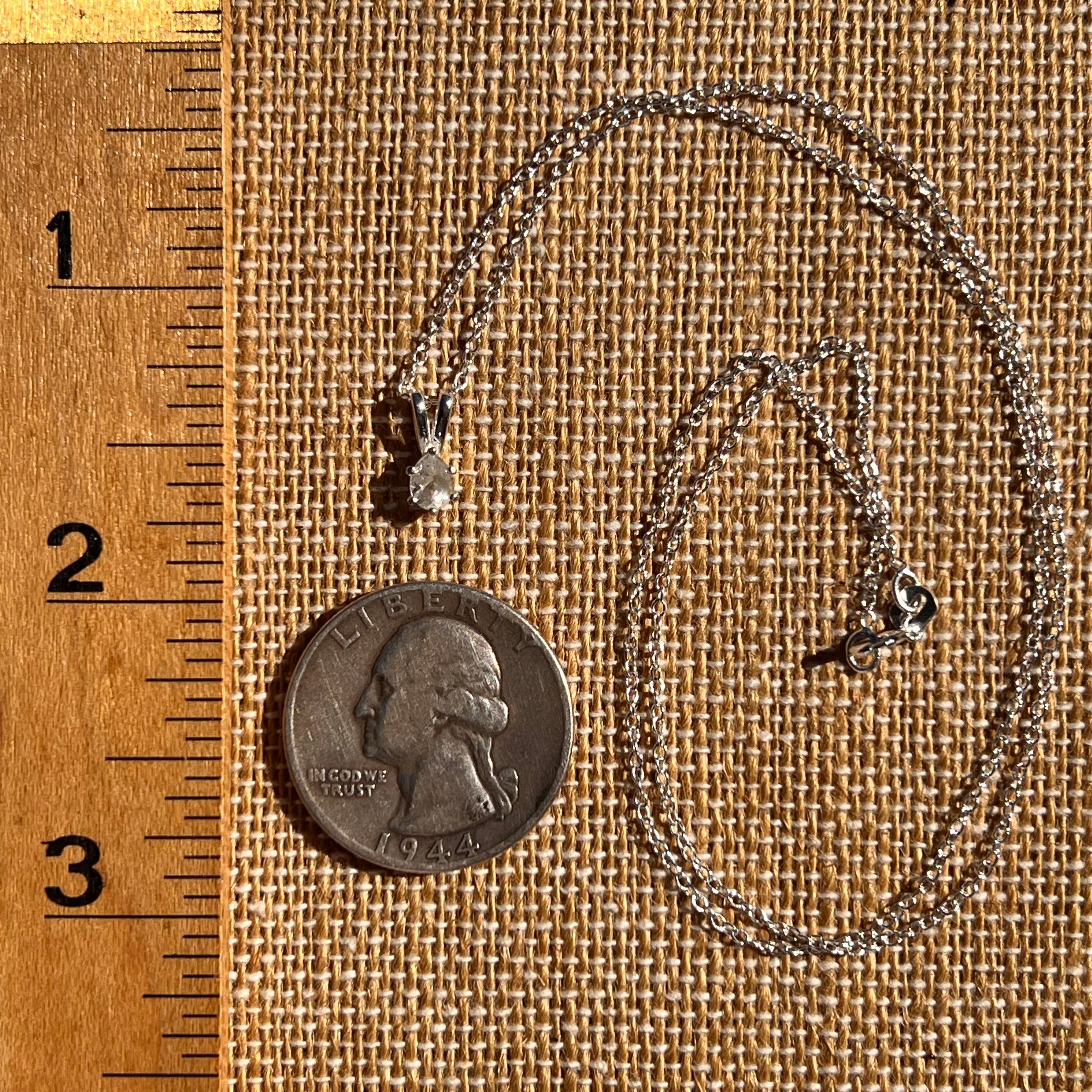 Phenakite Necklace Sterling Silver Faceted Gem #7901-Moldavite Life