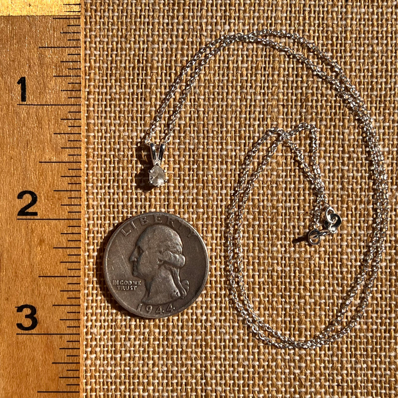 Phenakite Necklace Sterling Silver Faceted Gem #7901-Moldavite Life