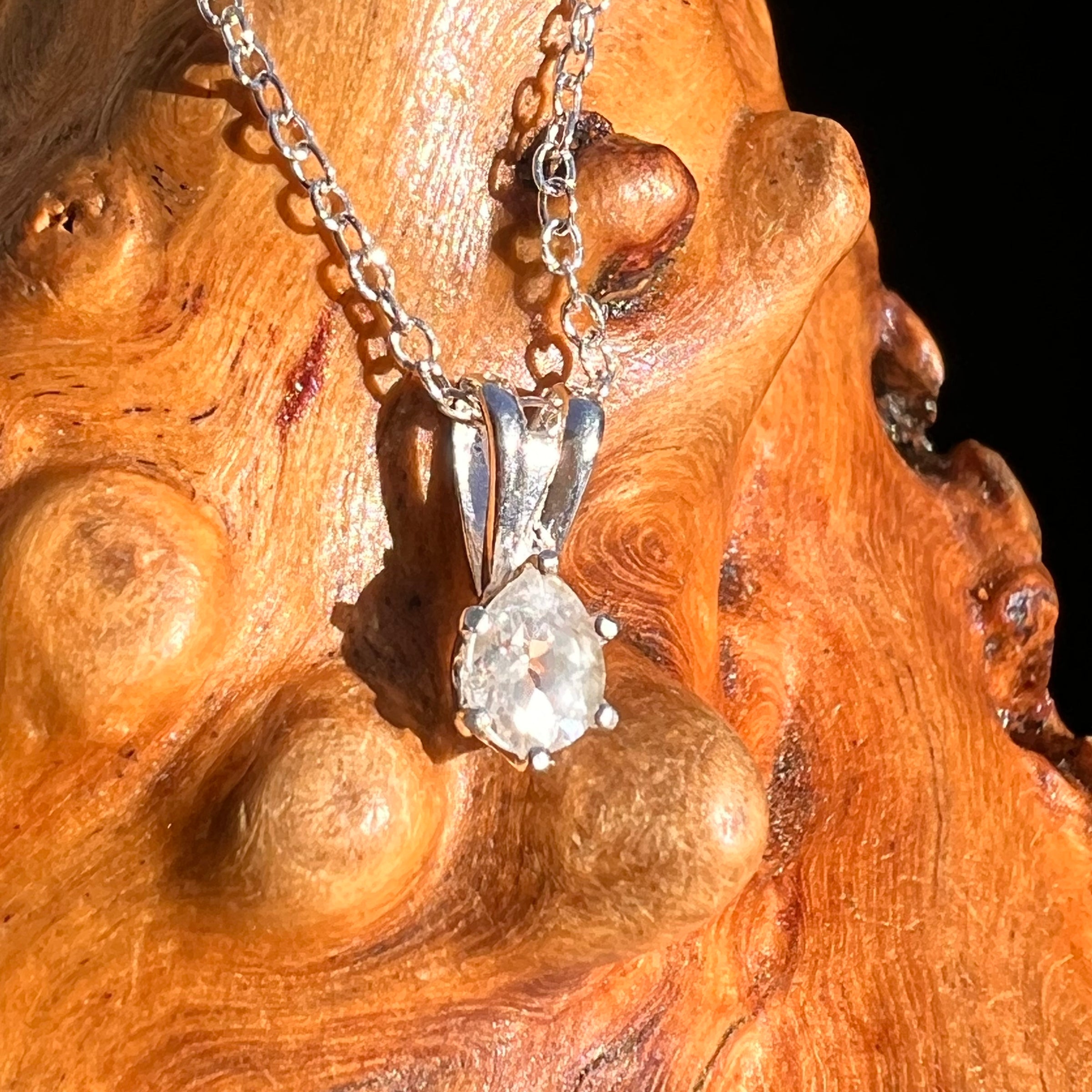 Phenakite Necklace Sterling Silver Faceted Gem #7901-Moldavite Life