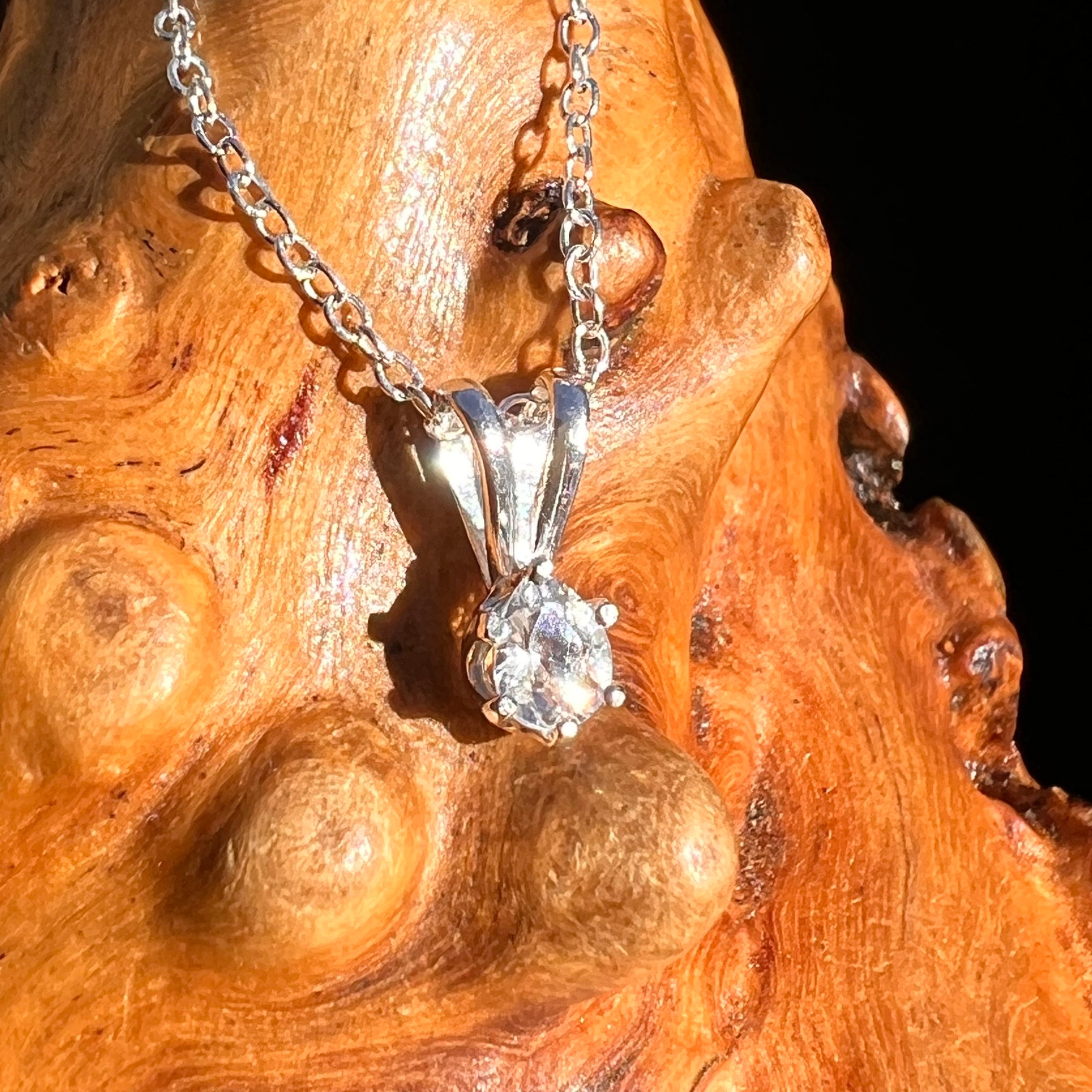 Phenakite Necklace Sterling Silver Faceted Gem #7902-Moldavite Life