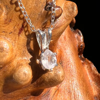 Phenakite Necklace Sterling Silver Faceted Gem #7903-Moldavite Life