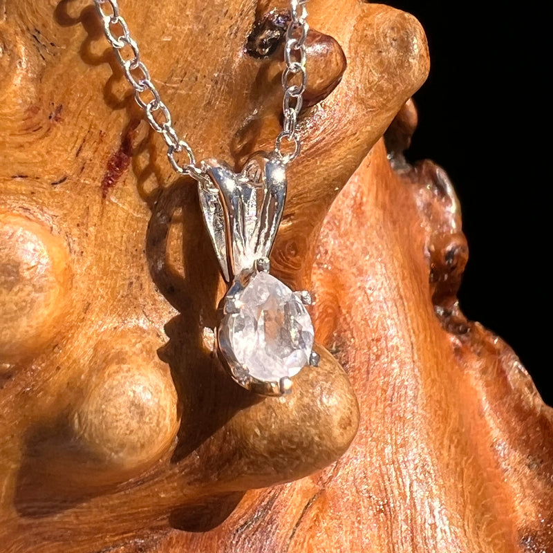 Phenakite Necklace Sterling Silver Faceted Gem #7903-Moldavite Life