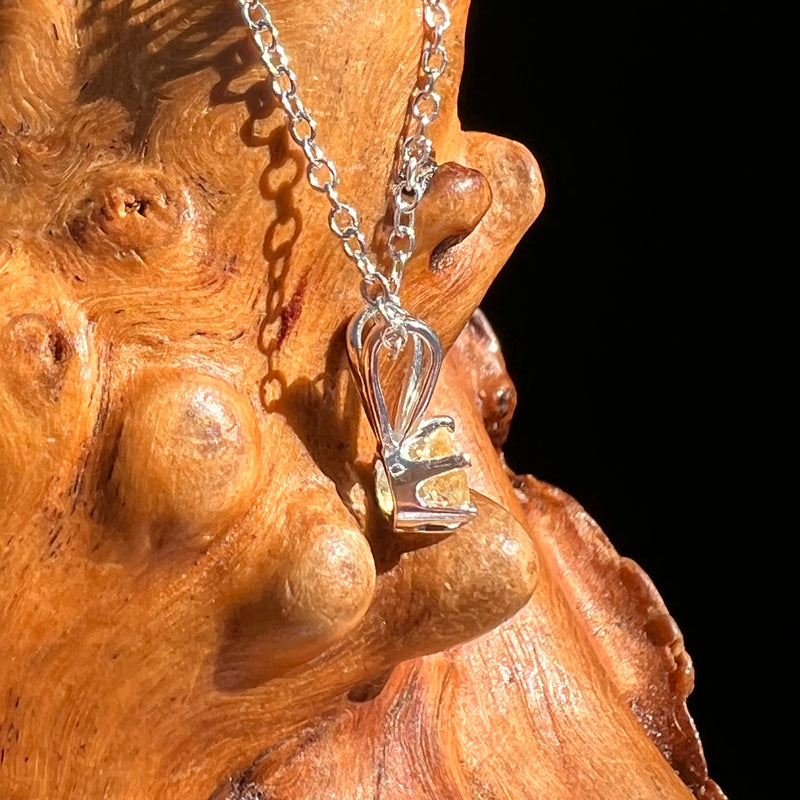 Phenakite Necklace Sterling Silver Faceted Gem #7904-Moldavite Life