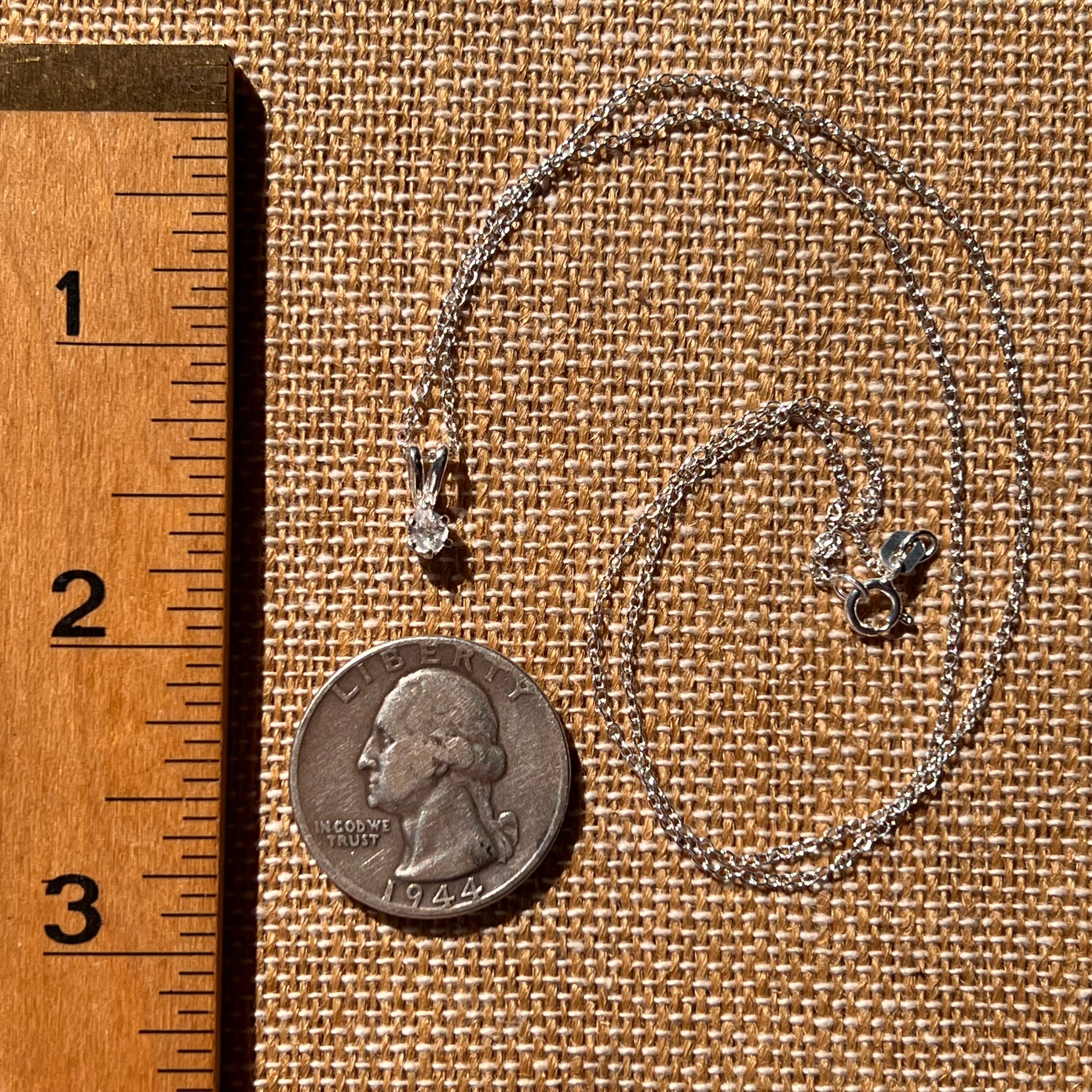 Phenakite Necklace Sterling Silver Faceted Gem #7905-Moldavite Life