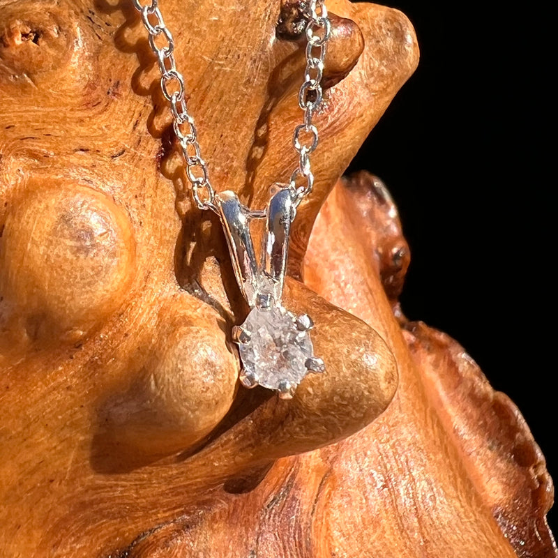 Phenakite Necklace Sterling Silver Faceted Gem #7905-Moldavite Life