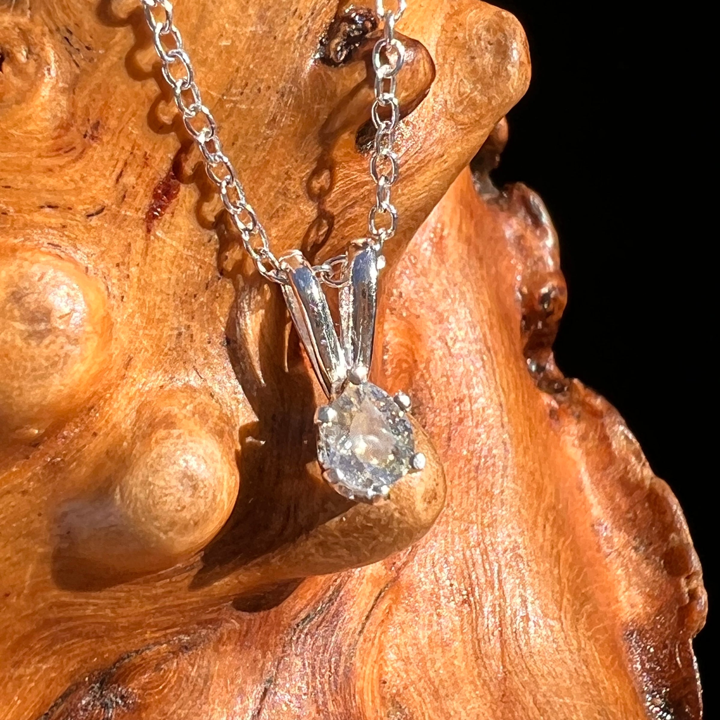 Phenakite Necklace Sterling Silver Faceted Gem #7906-Moldavite Life