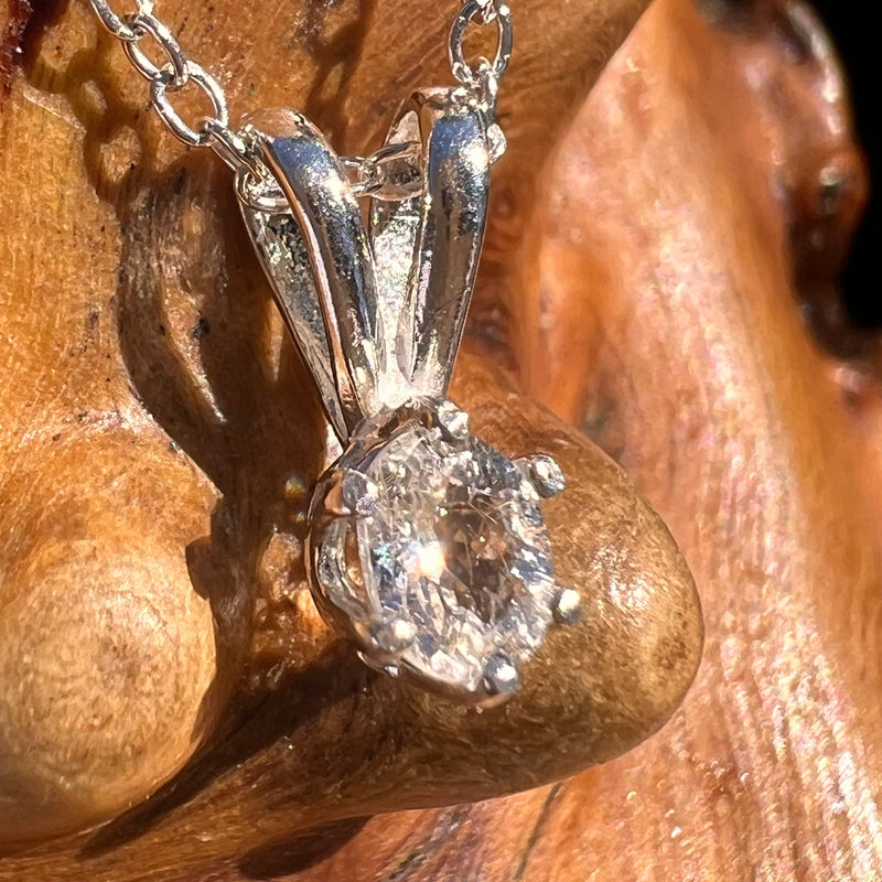 Phenakite Necklace Sterling Silver Faceted Gem #7907-Moldavite Life