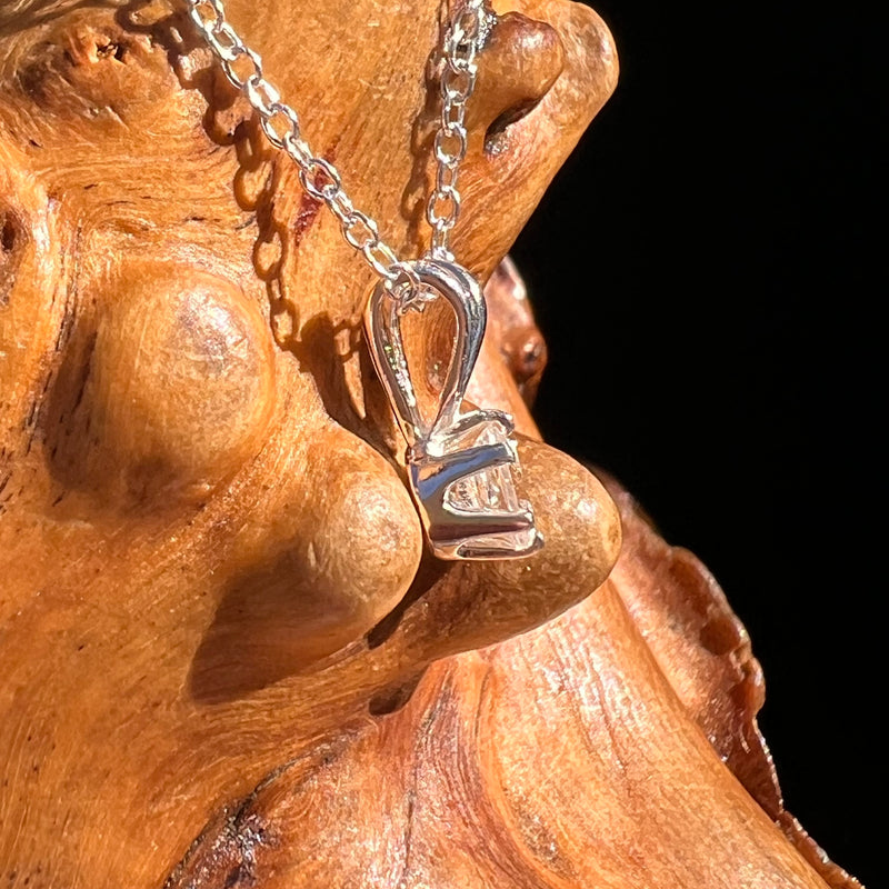 Phenakite Necklace Sterling Silver Faceted Gem #7907-Moldavite Life