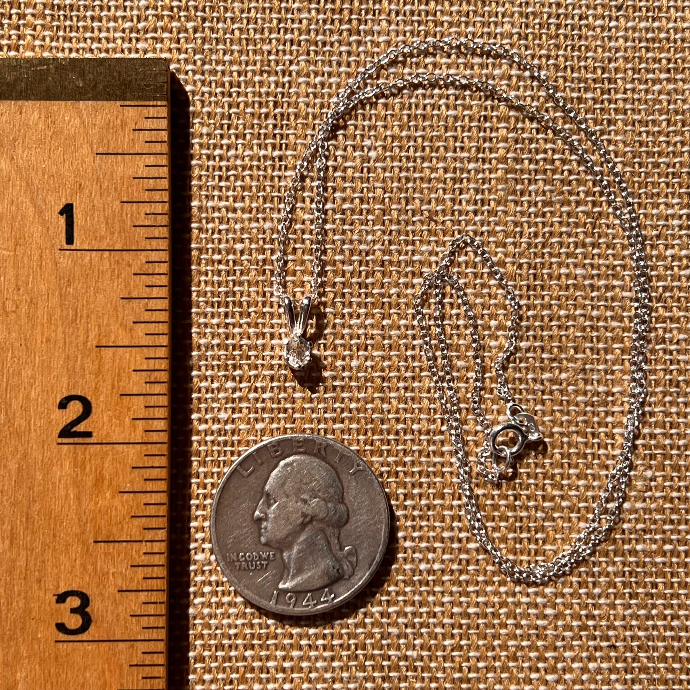 Phenakite Necklace Sterling Silver Faceted Gem #7907-Moldavite Life