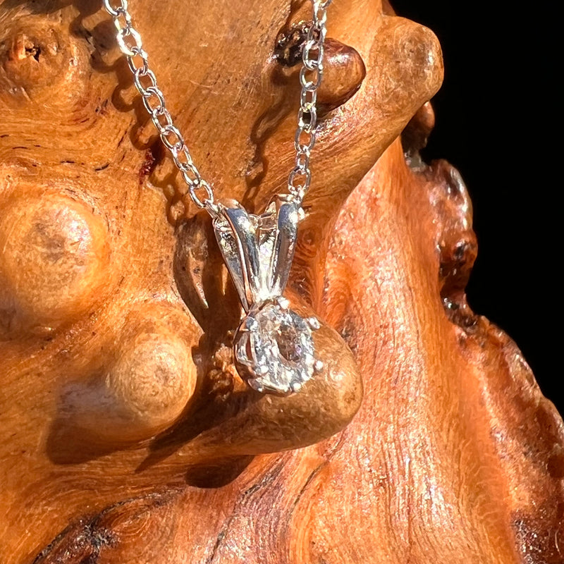 Phenakite Necklace Sterling Silver Faceted Gem #7907-Moldavite Life