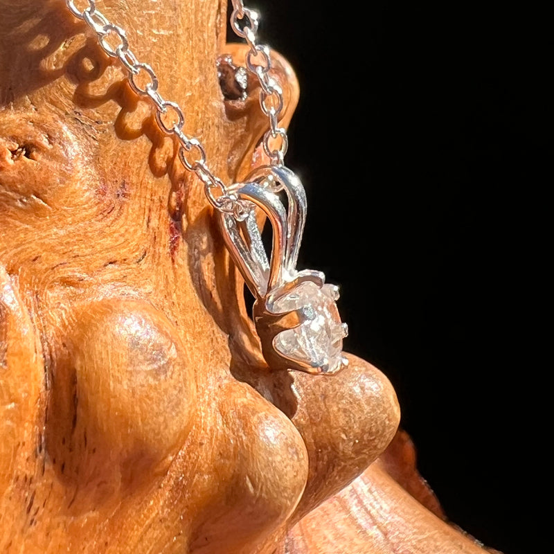 Phenakite Necklace Sterling Silver Faceted Gem #7908-Moldavite Life