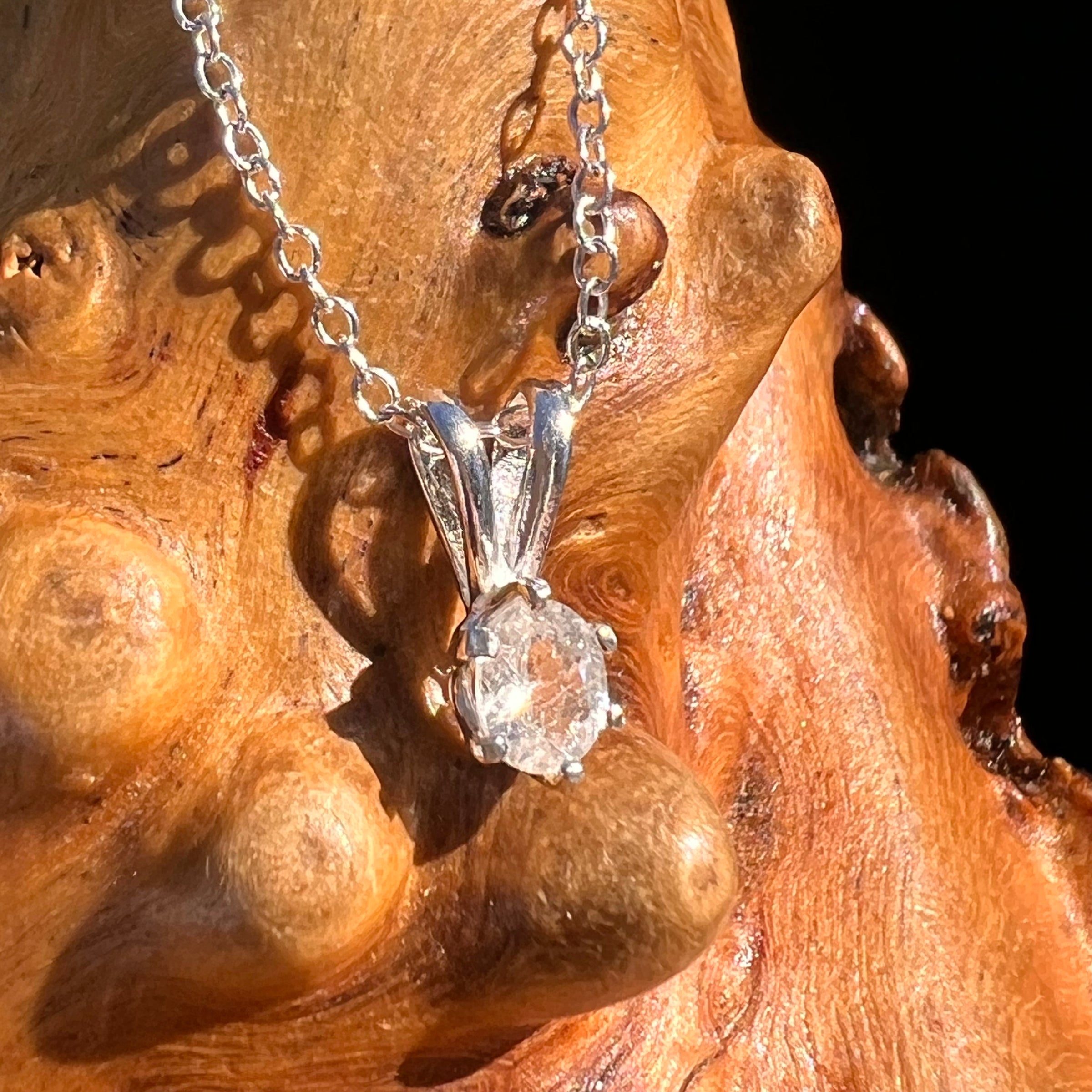 Phenakite Necklace Sterling Silver Faceted Gem #7908-Moldavite Life