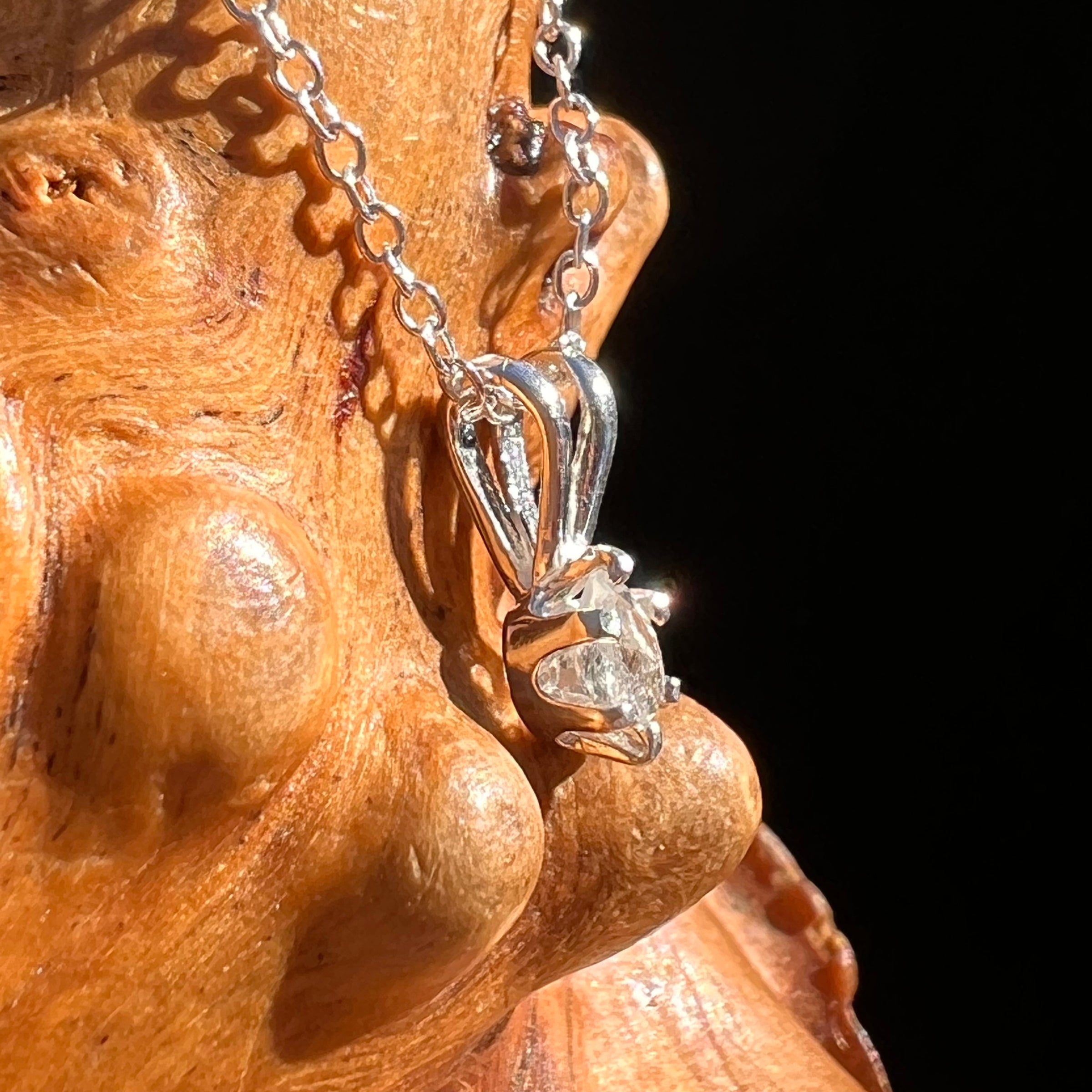 Phenakite Necklace Sterling Silver Faceted Gem #7909-Moldavite Life