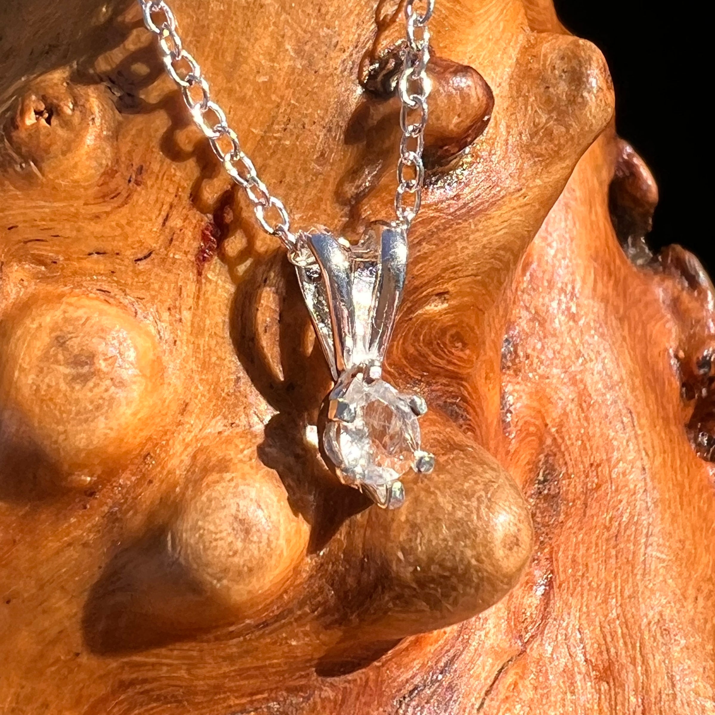 Phenakite Necklace Sterling Silver Faceted Gem #7909-Moldavite Life