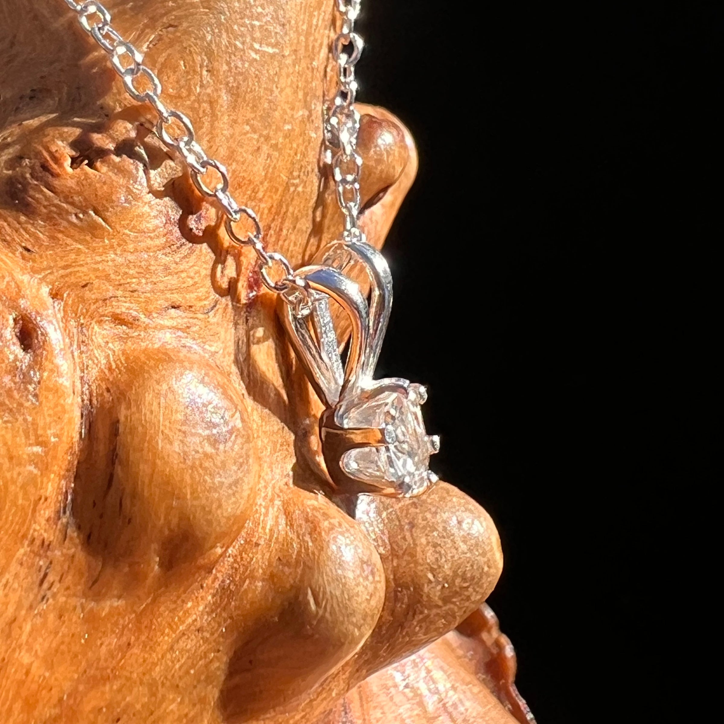 Phenakite Necklace Sterling Silver Faceted Gem #7911-Moldavite Life