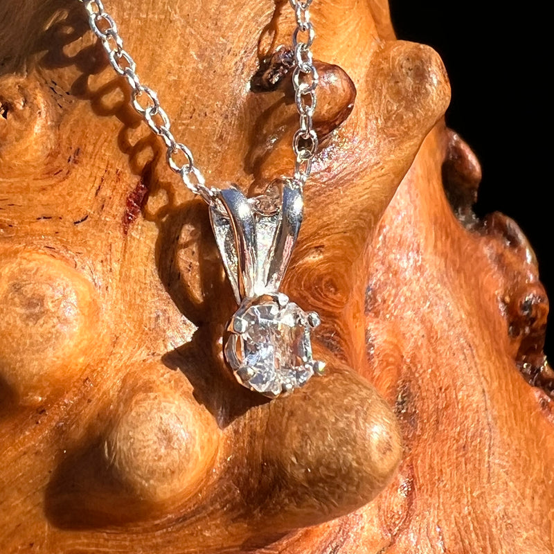 Phenakite Necklace Sterling Silver Faceted Gem #7911-Moldavite Life