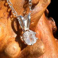 Phenakite Necklace Sterling Silver Faceted Gem #7912-Moldavite Life