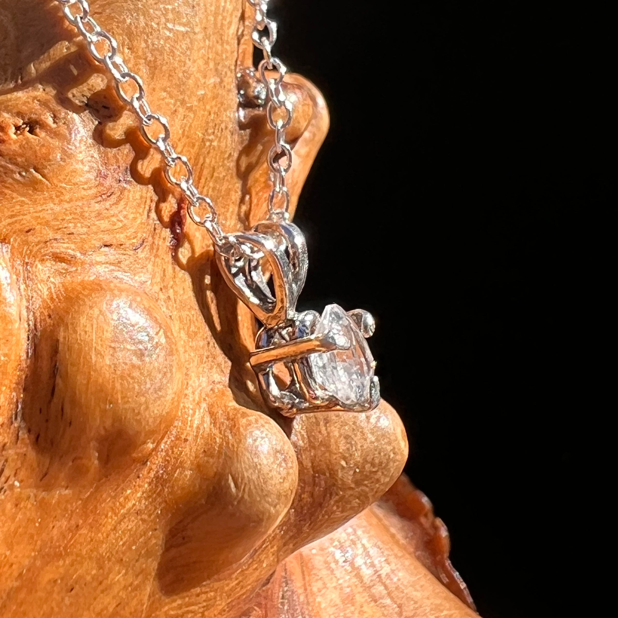 Phenakite Necklace Sterling Silver Faceted Gem #7913-Moldavite Life