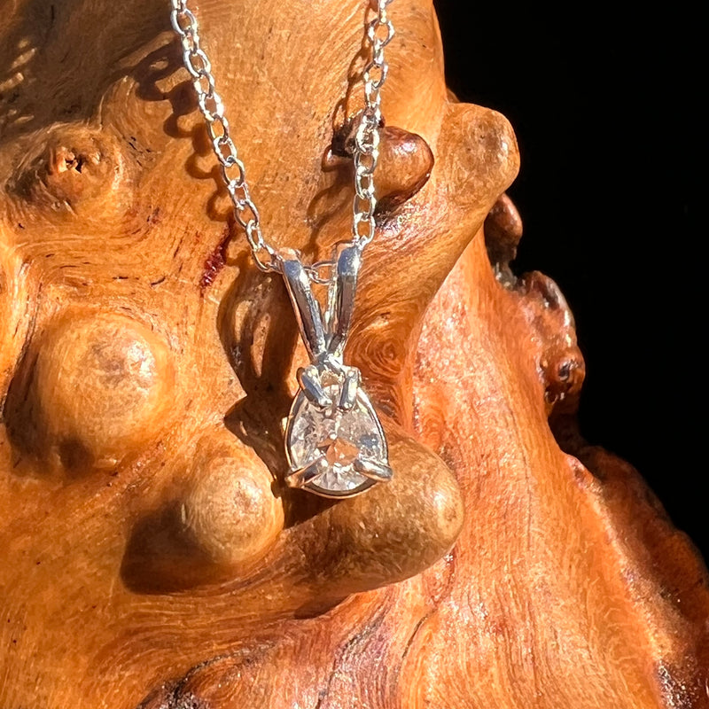 Phenakite Necklace Sterling Silver Faceted Gem #7914-Moldavite Life